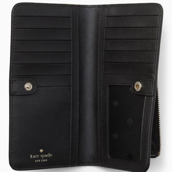 Kate Spade Dumpling Large Slim Bifold Wallet
COLOR: Black - Picture 6 of 16